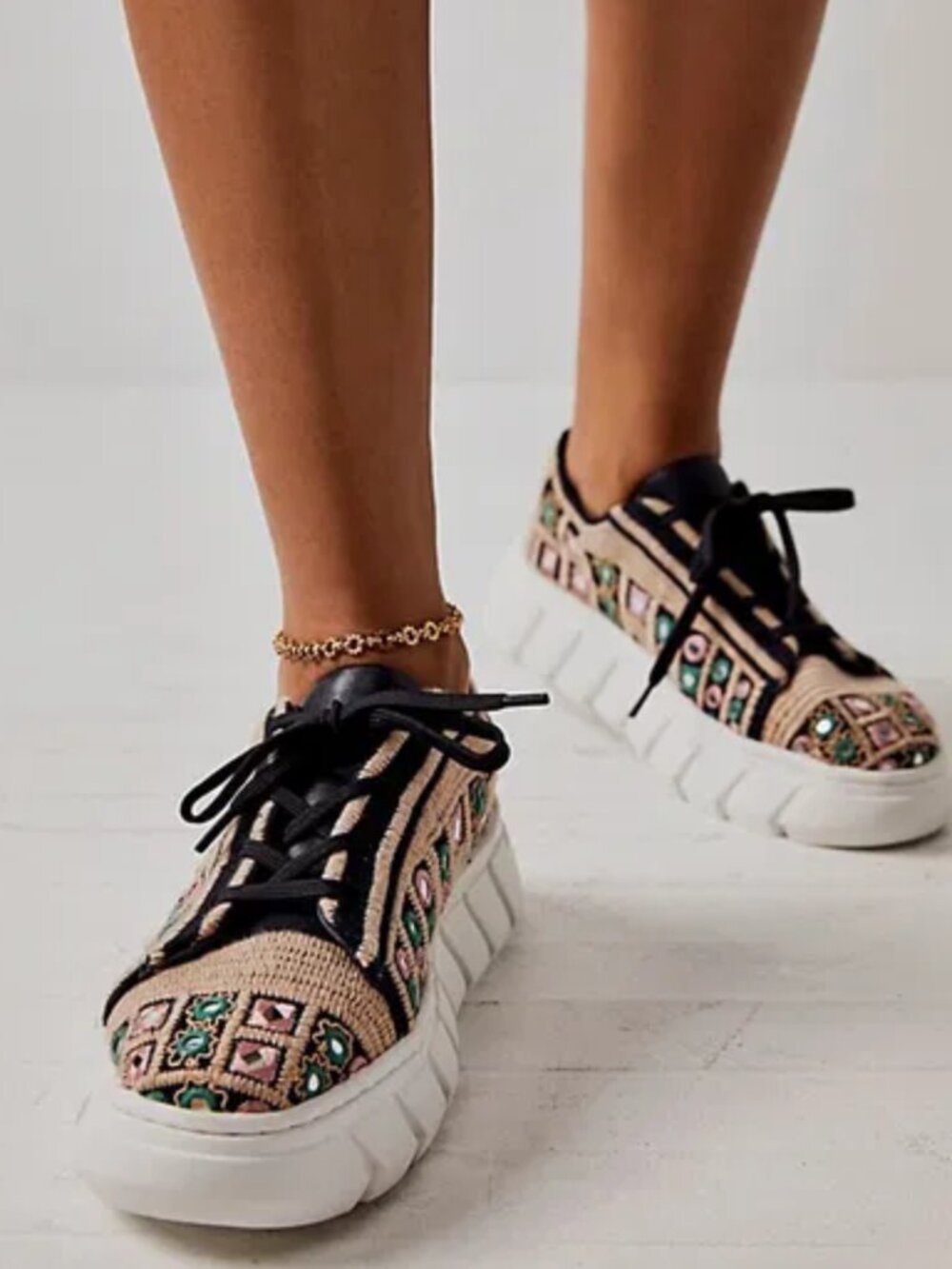 Free People Catch Me If You Can Crochet Sneakers